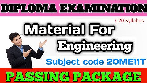 Diploma material for engineering passing package and IMP question subject code 20ME11T #diploma