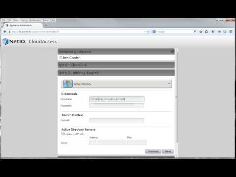 NetIQ CloudAccess: Initializing the Appliance -  Tutorial