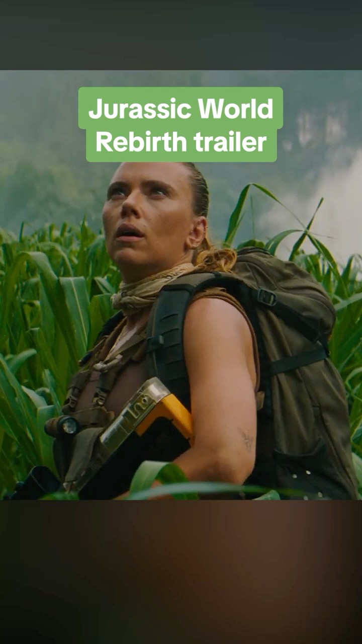 Scarlett Johansson, Mahershala Ali, and Jonathan Bailey star in Jurassic World Rebirth #movie