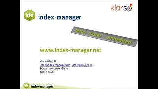 Famous Index-Manager tutorial [en] – editing Profile