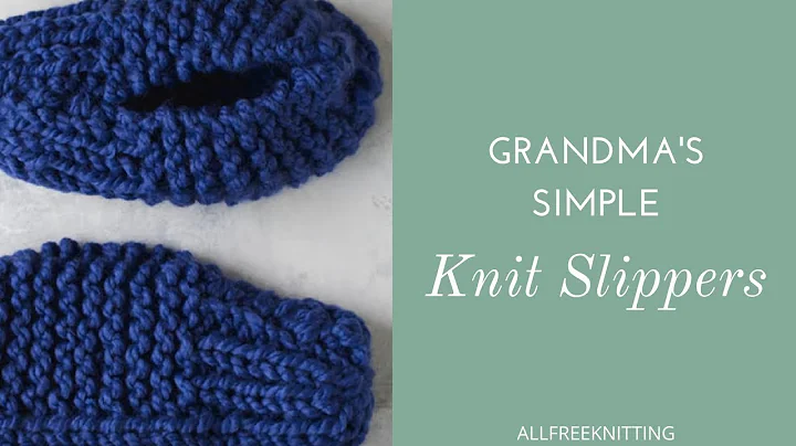 Grandma's Simple Knit Slippers