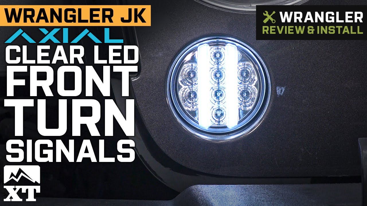 Jeep Wrangler JK Axial Clear LED Front Turn Signals Review & Install -  YouTube
