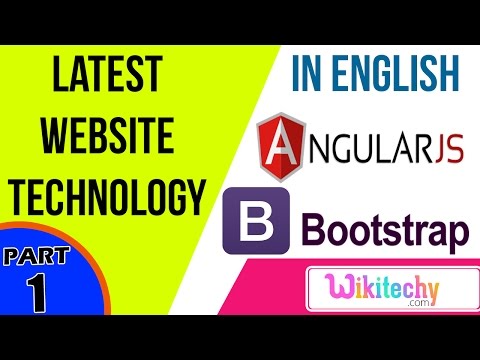 latest website technology in angular js in english and bootstrap css html tutorial for beginners