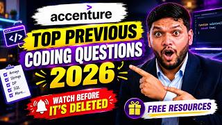 Top PYQ💀 | #Accenture Coding Questions | Accenture Technical Assessment Test 2026