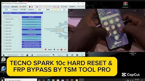TECNO SPARK 10c HARD RESET & FRP BYPASS BY TSM TOOL PRO. Android 12 with latest security patch✅