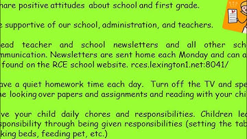 1st grade   parent orientation video