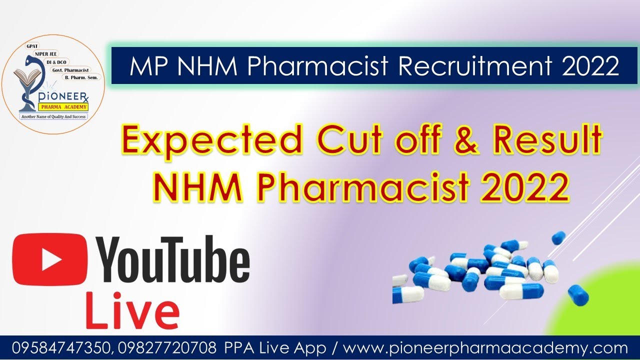 Expected Cut off & Result NHM Pharmacist 2022