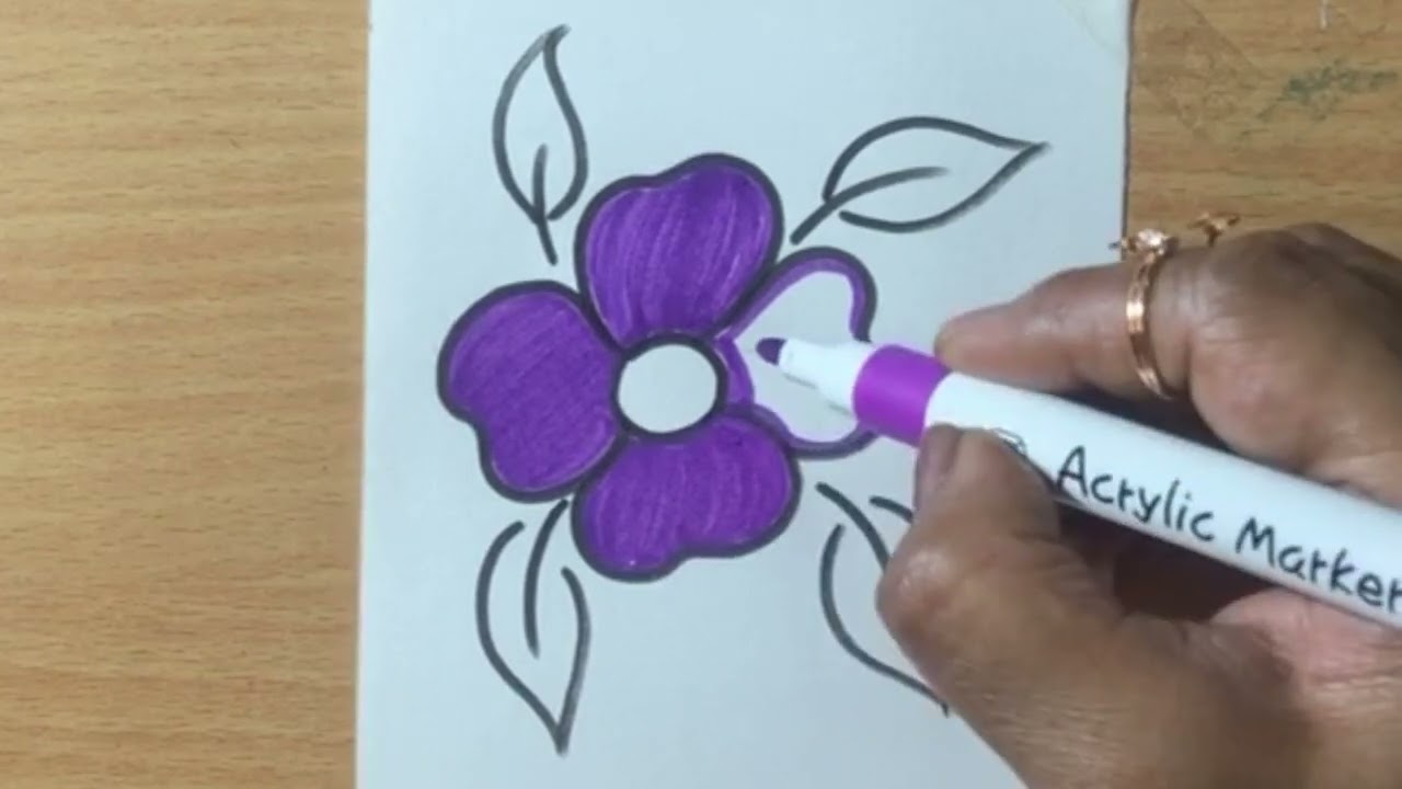 How to draw flower 🌺 || Easy drawing 