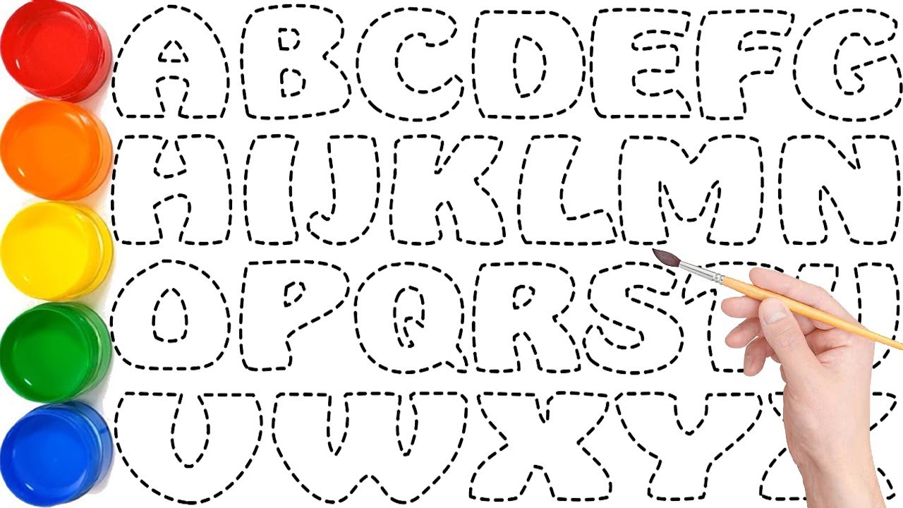 ABCDEFGHIJKLMNOPQRSTUVWXYZ, Phonics Song Alphabet A to Z Drawing and Painting for Kids, KS ART