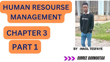 Human Resource Management chapter 3 part 1