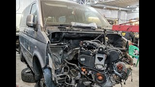 VW T5 свап V6 3литра, первые примерки #1mz #toyota