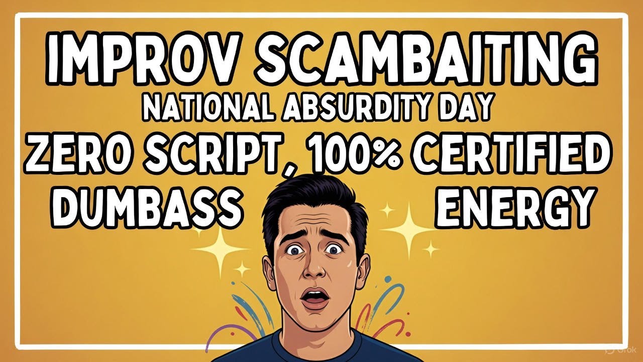 IMPROV Scambaiting: National Absurdity Day – Zero Script, 100% Certified Dumbass Energy #386