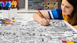 This Adult Coloring Poster is HUGE (But the Details Are TINY) screenshot 5