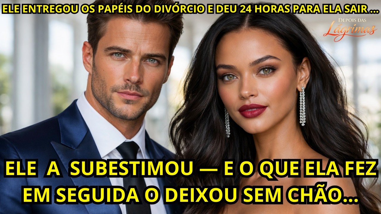 Marido Milionário Jogou os Papéis do Divórcio em cima Dela — O que Ela fez Surpreendeu a todos...