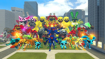 ALL MECHATITAN SMILING CRITTERS FAMILY VS ALL POPPY PLAYTIME CHAPTER 4 In Garry