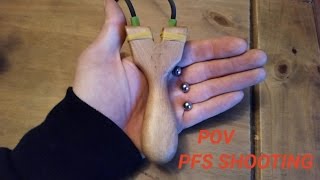 PFS slingshot shooting (pickle fork slingshot)