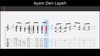 Tab Gitar Ayam Den Lapeh - Abdul Hamid/Arr. by Jubing K | Free Pdf