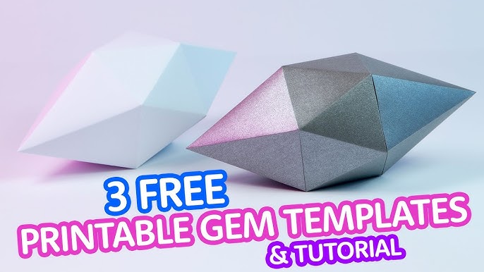 3 FREE Printable Gem Templates & Tutorial - DIY - Paper Kawaii - YouTube 3-free-printable-gem-templates-tutorial-diy-paper-kawaii-youtube