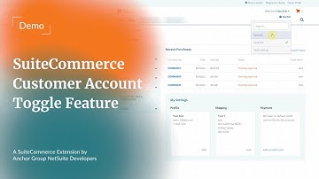 SuiteCommerce Customer Account Toggle | Demo