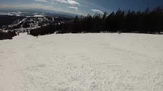 Skiing in Whitefish, Montana. Big Mountain. Ed's Run