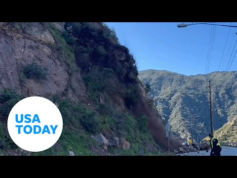 Rockslide captured on video near Malibu Canyon in California | USA TODAY