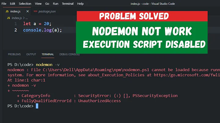 nodemon not run in Terminal | PowerShell Execution Policy Restricted | Technical Hassan Ali