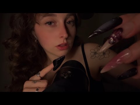 ASMR new mic triggers with very close whispers and mouth sounds 