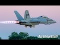US Navy F/A-18F Super Hornet Twilight Demonstration - EAA AirVenture Oshkosh 2016