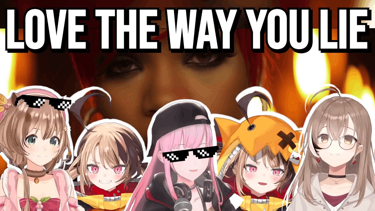[Hololive Karaoke Mashup] Love The Way You Lie - Eminem ft. Rihanna by Risu, Calli, Mumei and Gigi