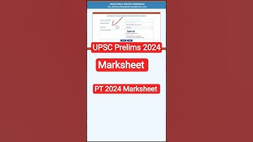 UPSC Prelims 2024 Marksheet Released | UPSC 2024 Marksheet Released | UPSC CSE Marksheet 2024 out