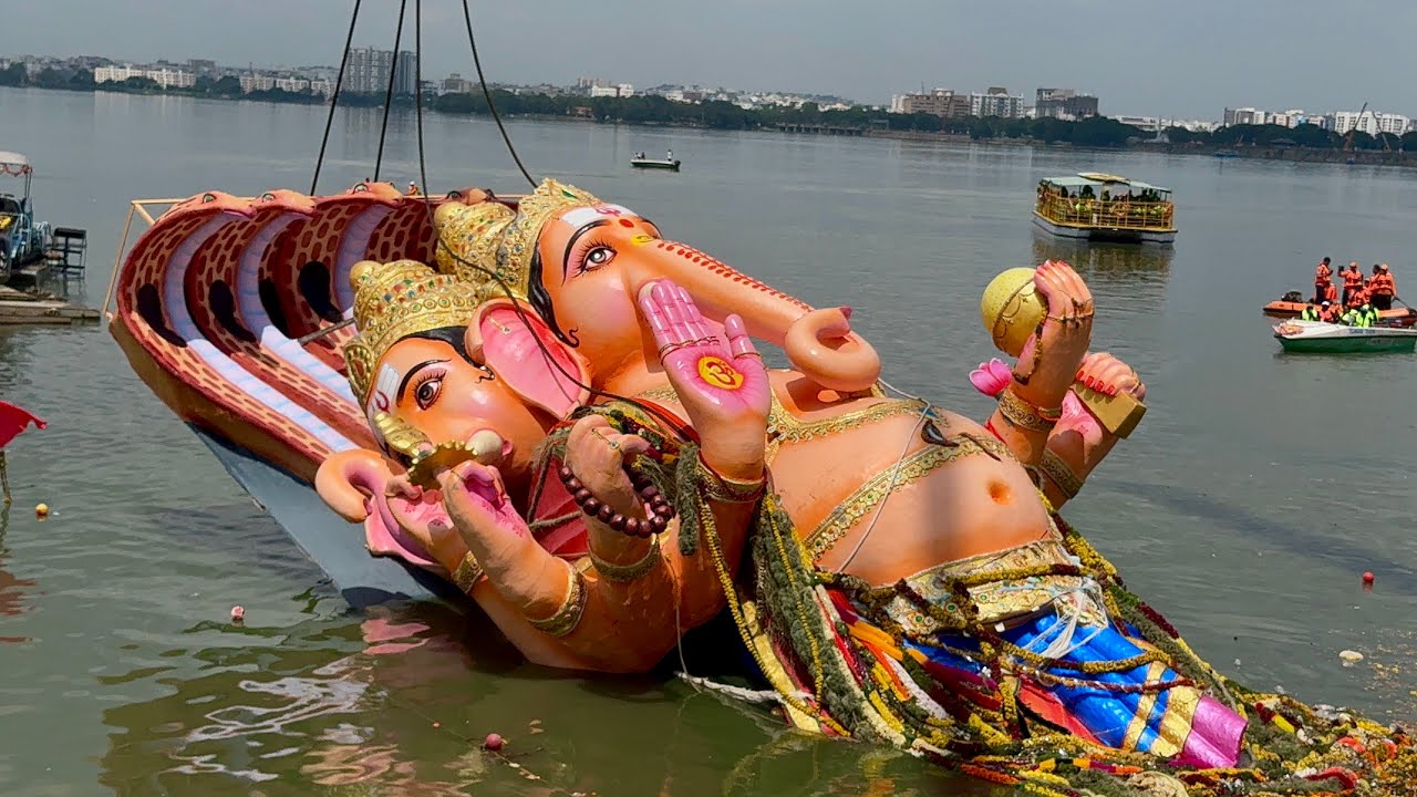 Khairatabad Ganesh Nimajjanam 2025 | India's Biggest Ganpati 2025 | Khairatabad Ganesh visarjan 2025