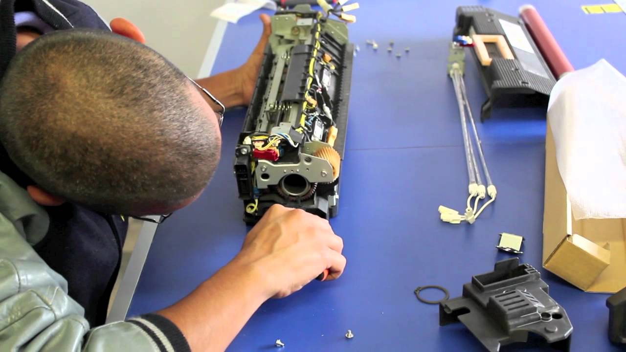 Heat roller change fuser docucolor 250 - YouTube