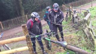 Fat Bike caught on an Electric Fence!