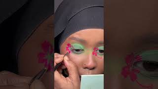 Hibiscus makeup | creative makeup | makeup tutorial | makeup steps | flower makeup #graphicliner