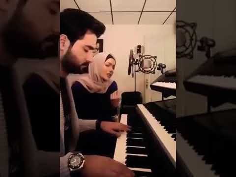 أنشودة رقت عيناي شوقا بآلة البيانو