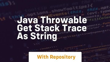 java throwable get stack trace as string