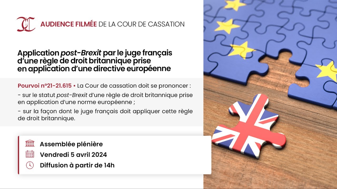 Application post-Brexit d'une règle de droit britannique issue d'une directive de l'UE