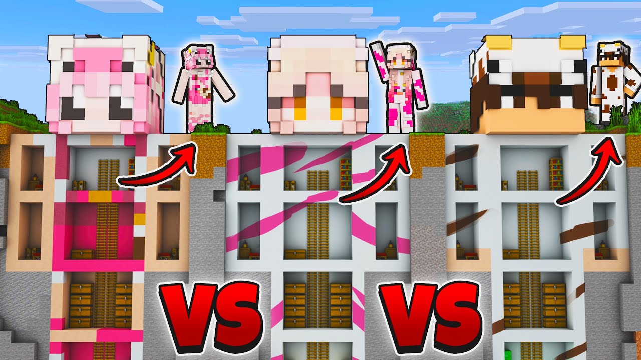 MOOCI dan MILO BANGUN RUANGAN RAHASIA DIDALAM PATUNG MINECRAFT KITA di Minecraft