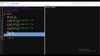 C Program: Find Maximum and Minimum of Three Numbers