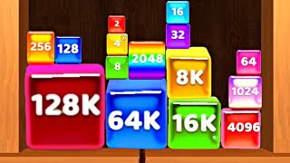 Jelly Cubes 2048 - Level Up Cube, Satisfying ASMR Gameplay Walkthrough Android iOS screenshot 5