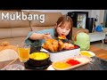 🍗통닭구이+국물닭발🥘 피부미용 + 다이어트 꿀조합?! 에어프라이어로 만든 닭통구이(feat.쏘맥🍺) CHICKEN MUKBANG ASMR EATINGSHOW REALSOUND 요리
