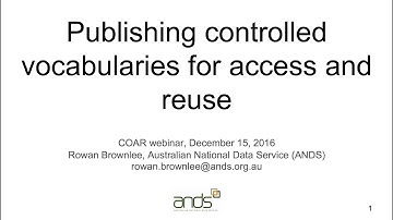Publishing Controlled Vocabularies for Access and Reuse