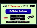Emerging Trends in E-Global Business Unit 5 | M-Commerce, AI, Crypto &amp; AR | MBA@FinalFocusYt  #egb