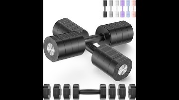 MERACH Adjustable 4-in-1 Dumbbell Set (2), Anti-slip Hand Weights for Women Home
