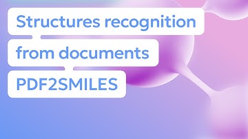 Structures recognition from documents PDF2SMILES