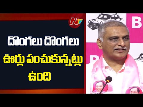 తెలంగాణ నీటి హక్కులను గంప గుత్తగా ఏపీ కి అప్పచెప్పే పనిలో ఉన్నారు.. : Harish Rao | NTV Telugu - NTVTELUGU