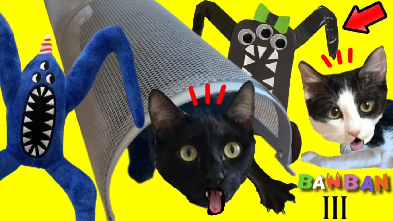 Garten of banban 3 Nabnaleena y Nabnab vs juegos para gatos / Videos de gatitos Luna y Estrella