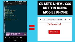 How to create a nice button using HTML code editor in android