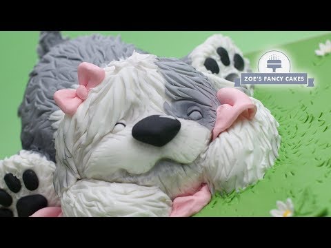 old-english-sheepdog-cake-tutorial,-birthday-cake-idea,-dog