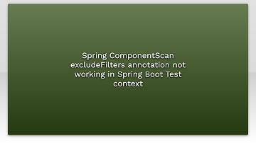 Spring ComponentScan excludeFilters annotation not working in Spring Boot Test context